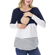 Load image into Gallery viewer, Lace Splice Breastfeeding Casual Blouse