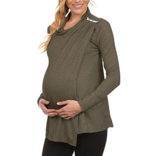 Load image into Gallery viewer, Long Sleeve Cowl Neck Side Open Top