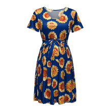 Load image into Gallery viewer, Short Sleeve Floral Summer Dress