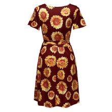 Load image into Gallery viewer, Short Sleeve Floral Summer Dress